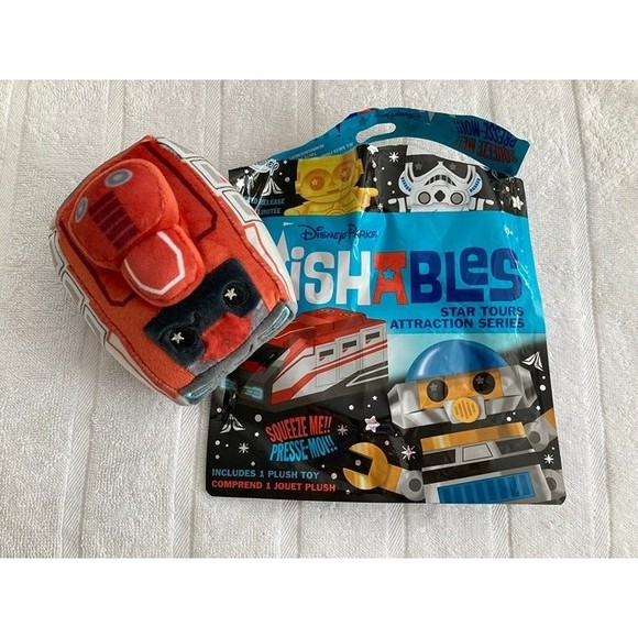 Disney Parks Wishables Star Tours Red Starspeeder Mini Plush - Picture 1 of 3